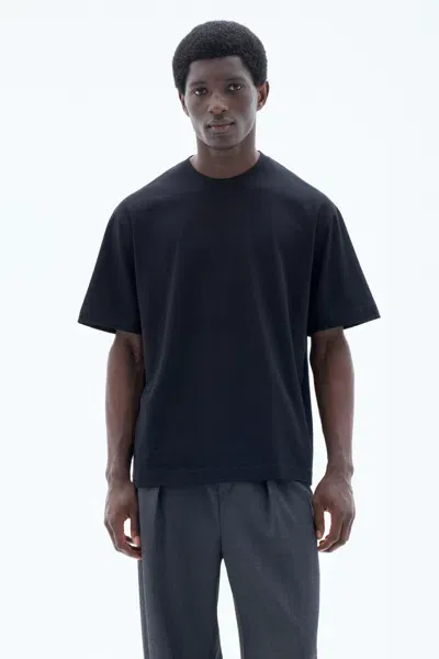 Filippa K Heavy Crewneck Tee In Black