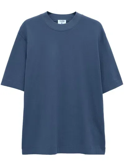 Filippa K Organic Cotton T-shirt In Blau