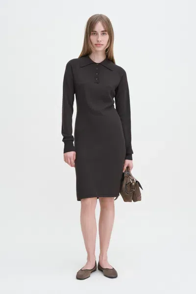 Filippa K Polo Merino Dress In Brown