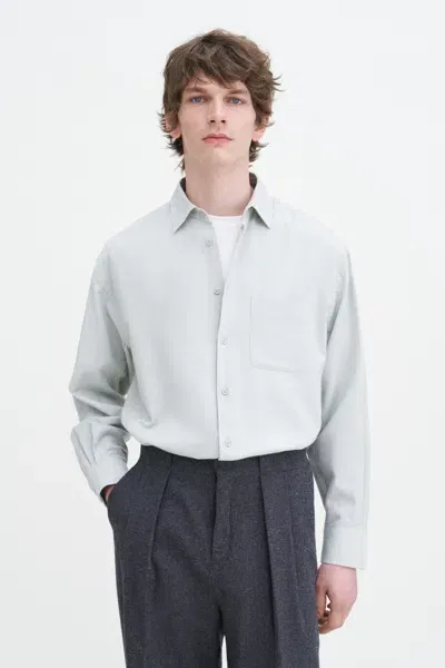 Filippa K Relaxed Cotton Shirt In Gray