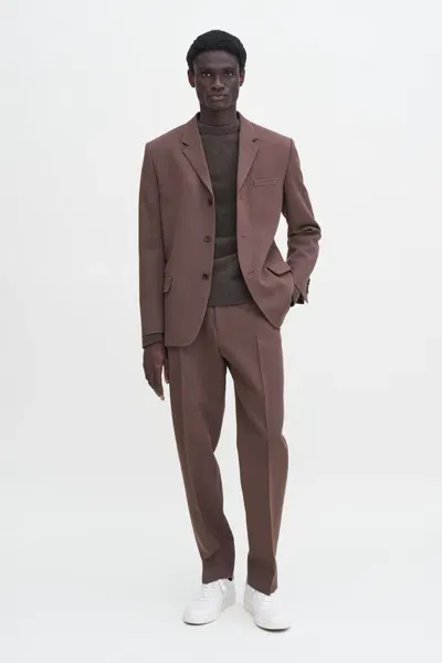 Filippa K Single Breasted Wool Blazer In Brown