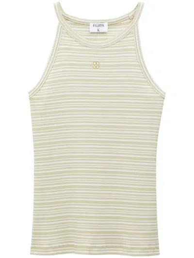 Filippa K Striped Tank Top In White