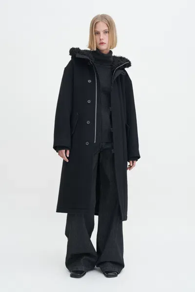 Filippa K Wool Parka In Black