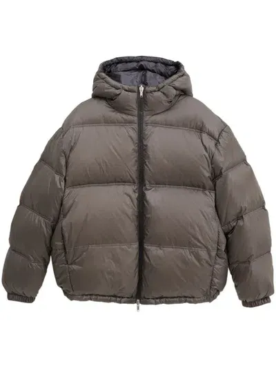 Filippa K Zipped Puffer Jacket In Brown