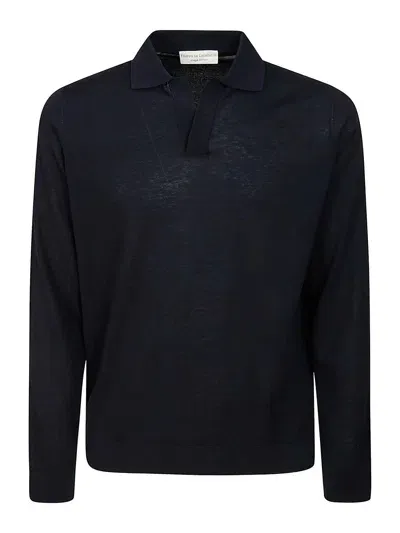 Filippo De Laurentiis Polo Skipper Ls In Dark Blue