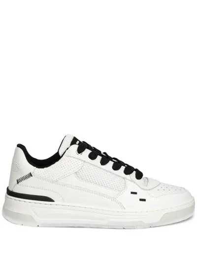 Filling Pieces Cruiser Crumbs Leather Sneakers In White