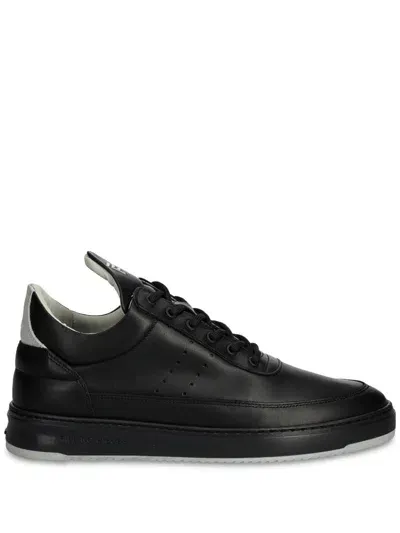 Filling Pieces Leather Sneakers In Black