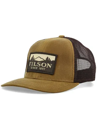 Filson Logo-patch Baseball Cap In Brown