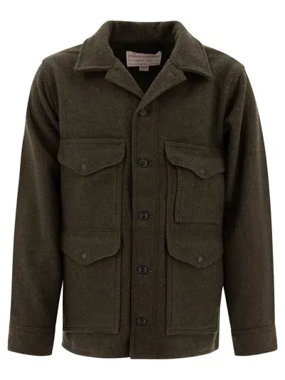 Filson "mackinaw" Wool Coat In Green