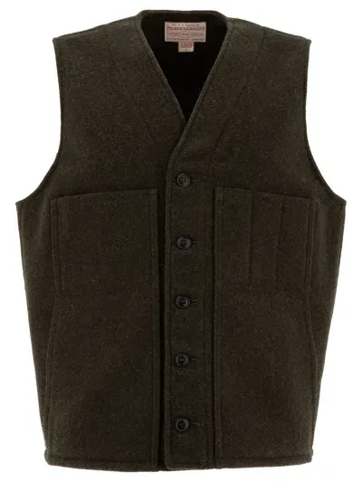 Filson "mackinaw" Wool Vest In Brown