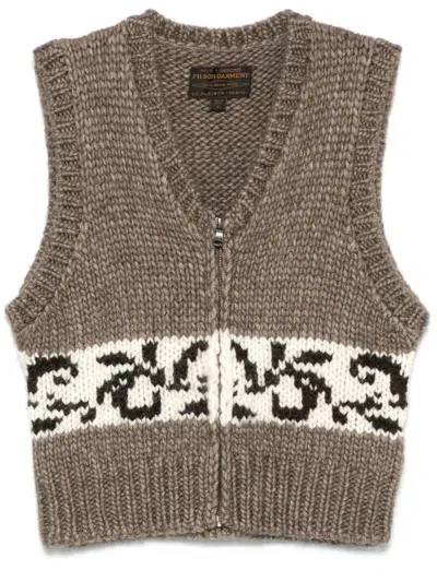 Filson Patterned-jacquard Vest In 1046 Gray/floral