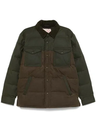 Filson Tin Cloth Work Jacket In Green