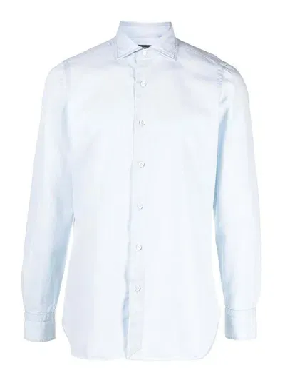 Finamore 1925 Cotton Shirt In Azul