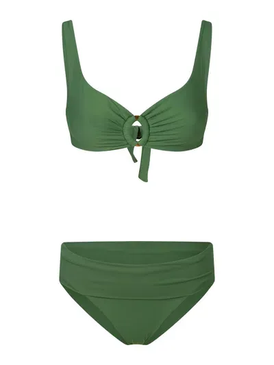 Fisico Ring-detail Bikini In Green