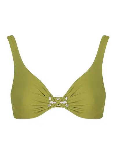 Fisico Brassire Bra With Braiding In Green