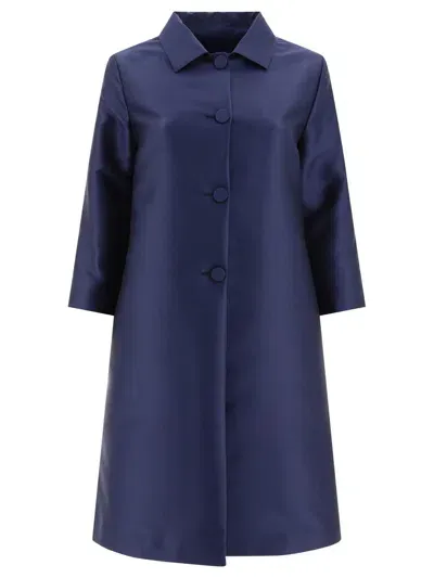 Fit F.it Lighweight Single-breasted Coat In Blue