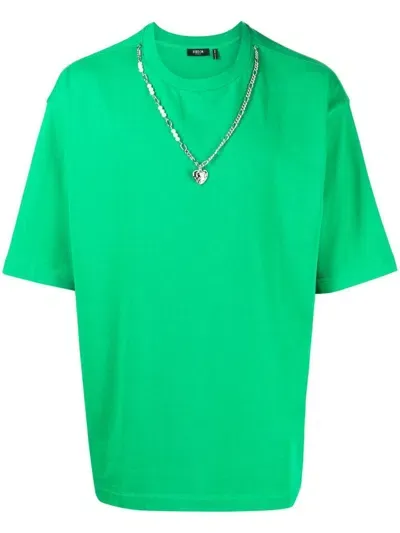 Five Cm Chain-detail Short-sleeve T-shirt In Green