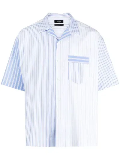 Five Cm Stripe-print Panelled Shirt In White