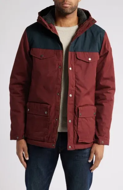 Fjall Raven Fjällräven Greenland Winter Jacket In Maroon-dark Navy