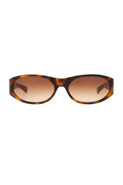 Flatlist Eddie Kyu Sunglasses In Tortoise & Brown Gradient