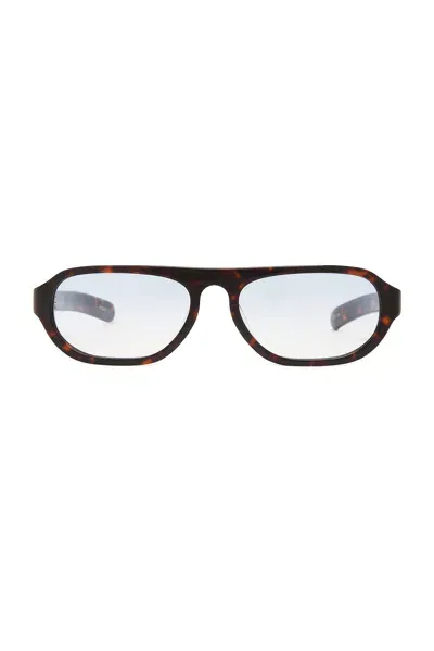 Flatlist Penn Sunglasses In Dark Tortoise & Blue Gradient