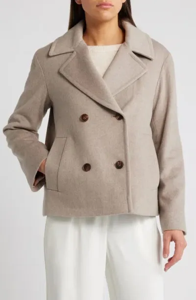 Fleurette Barri Wool Crop Peacoat In Beach