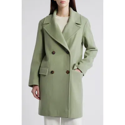 Fleurette Juliet Double Breasted Wool Coat In Mojito