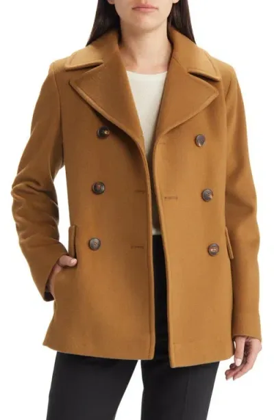 Fleurette Wool Peacoat In Vicuna