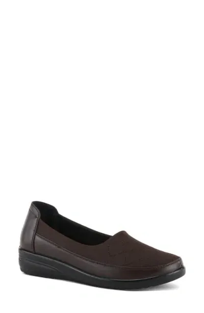 Flexus By Spring Step Communa Wedge Slip-on In Brown