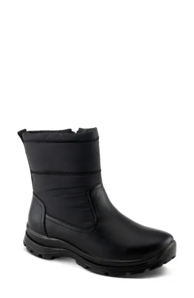 Flexus By Spring Step Fagan Waterproof Faux Fur Lined Boot In Black