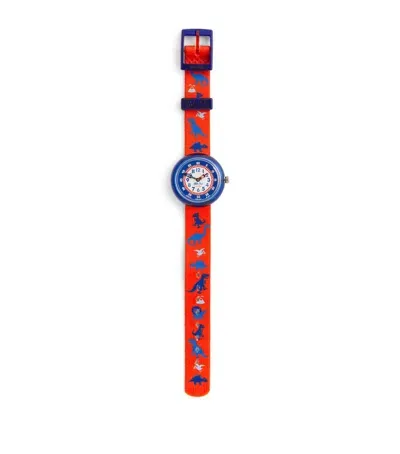 Flik Flak Kids' Dinosauritos Quartz Watch In Red