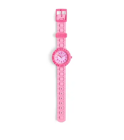 Flik Flak Kids' Pink Splash Watch