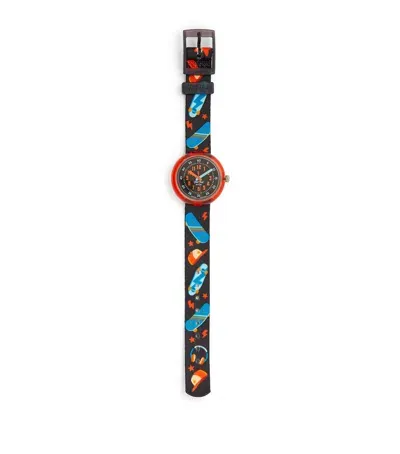 Flik Flak Kids' Skate Squad Watch In Animal Print