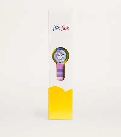 Flik Flak Kids' Stripy Purple Watch