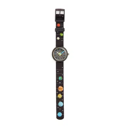 Flik Flak Kids' Your Solar System Watch In Black