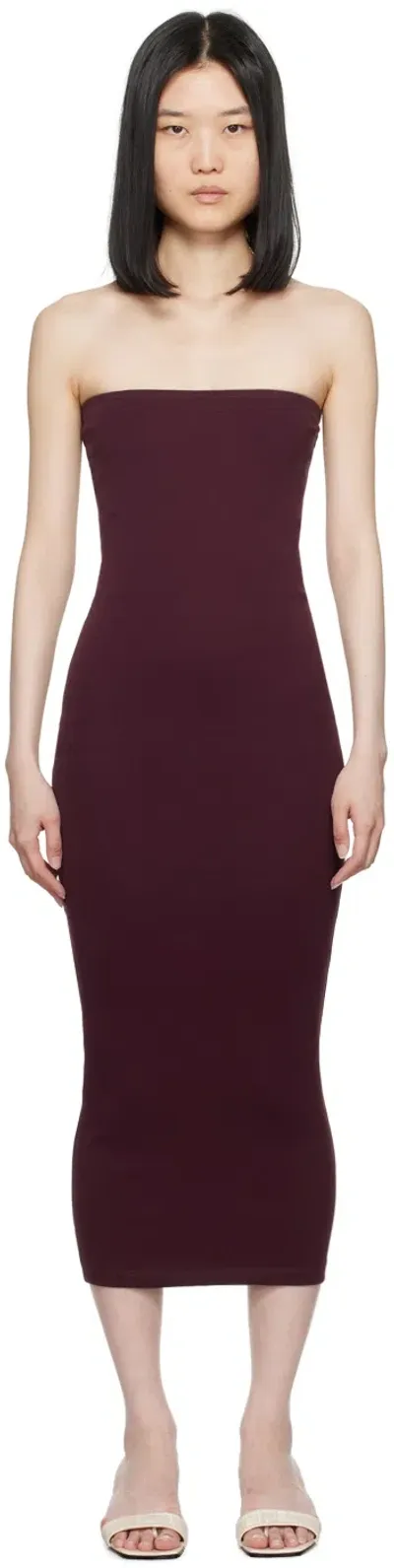 Flore Flore Purple Liv Midi Dress In Plum