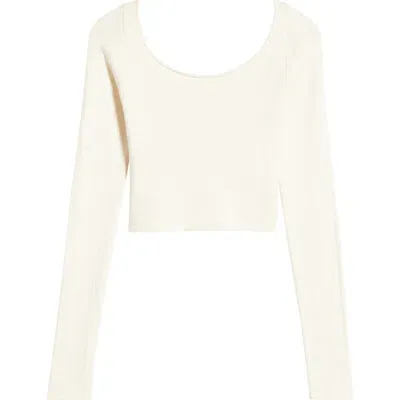 Florence By Mills Cross Back Crop Sweater In Whitecap