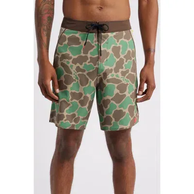 Florence F1 Airtex Gamma Water Repellent Board Shorts In Woodland Camo