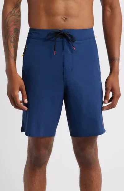 Florence F1 Burgee Cordura® Water Repllent Board Shorts In Dark Navy