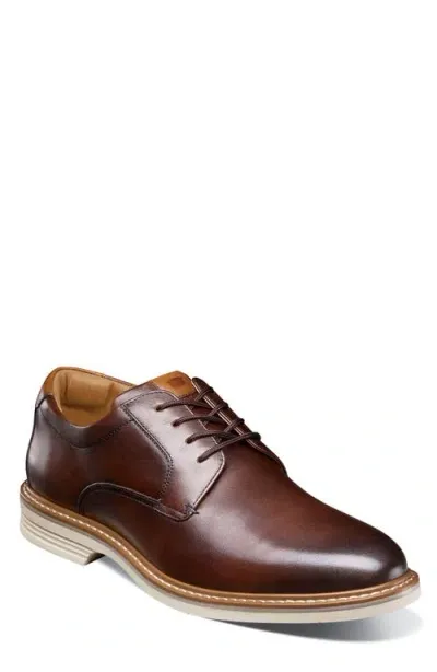 Florsheim Norwalk Plain Toe Derby In Brown