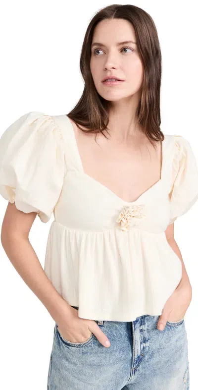 For Love & Lemons Valencia Top Cream