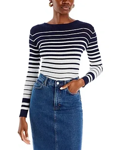 Fore Ribbed Sweater In Navy/ivory