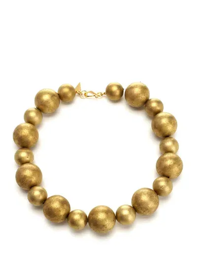 Forte Forte Brass Beads Choker In Gold