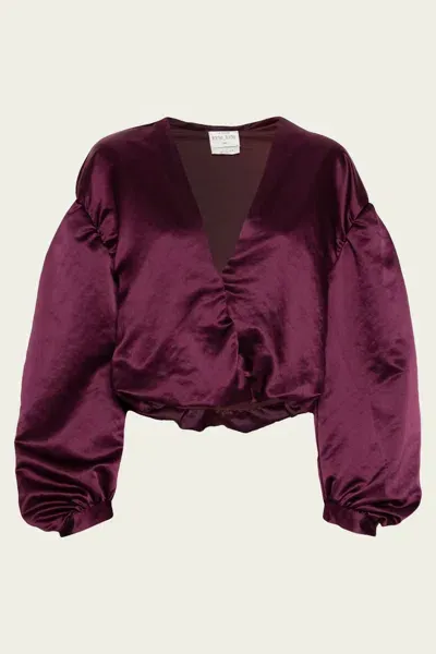 Forte Forte Contemporary Duchesse Couture Shirt In Bolero In Purple