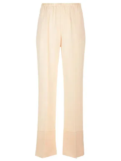 Forte Forte Envers Satin Flared Pants In White