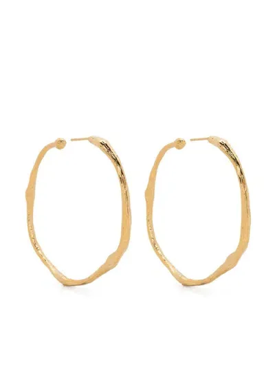 Forte Forte Irregular-design Hoop Earrings In Gold