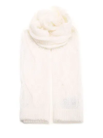 Forte Forte Knit Mohair Scarf In White