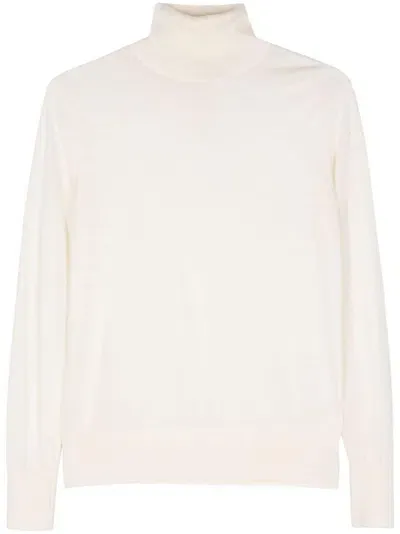 Forte Forte Klassischer Rollkragenpullover In White