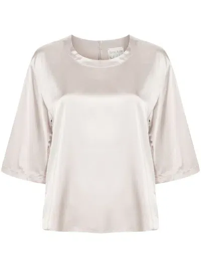 Forte Forte Satin T-shirt In Perla