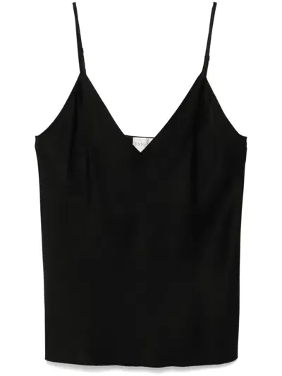 Forte Forte Satin Tank Top In Black